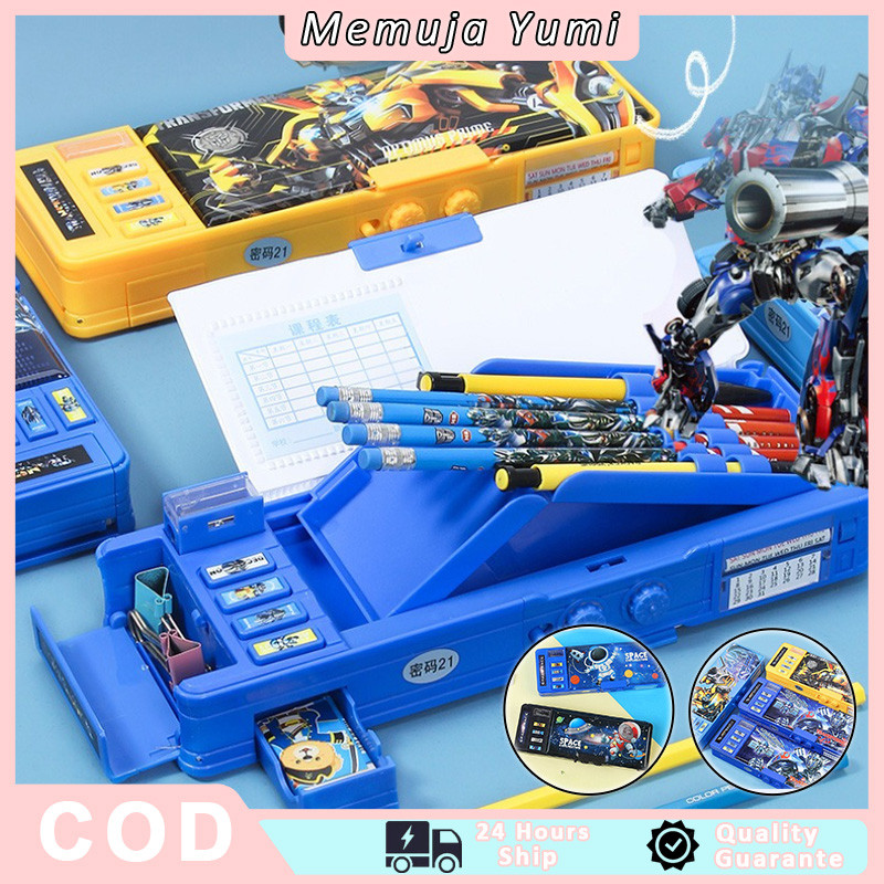 

Kotak Pena Magnetik / Kotak Pena Dua Sisi Tahan Air Multi-fungsi /Kotak Pena Berkapasitas Besar/ Kata Sandi Kotak Pena Anak-anak / Kunci Kombinasi Kata Sandi / Dengan Rautan Pensil