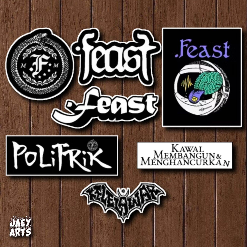 Stiker Pack Band Feast Stiker Pack Feast Band 7 pcs