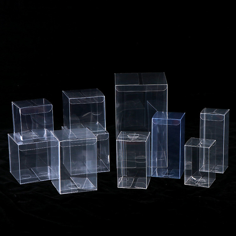 

50pcs Rectangle Clear Pvc Boxes Chocolate Toys/Jewelry/Candy Wedding Gift Boxes Transparent Birthday Gift Packing Box Wholesale