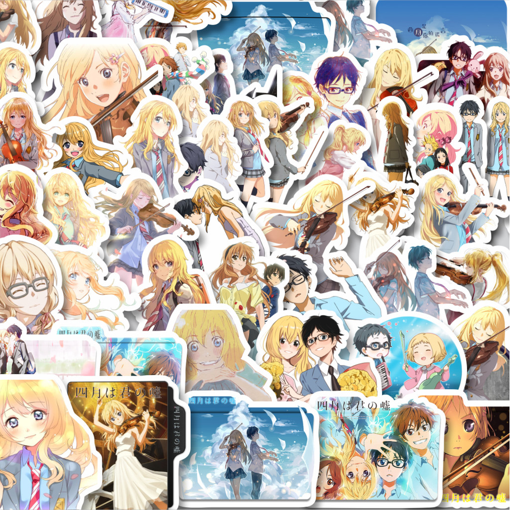 

Stiker Cutting Pack Stiker Anime Series Your Lie In April Mix Isi 100Pcs Series Aesthetic Lucu Keren Untuk Koper Bahan Vynil