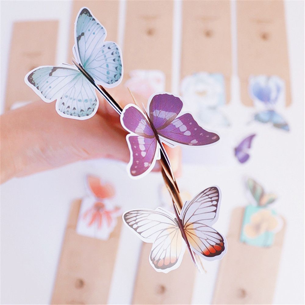 

School Supplies Student Gift Paper Bookmark 3D Butterfly Bookmarks Stationery Bookmark