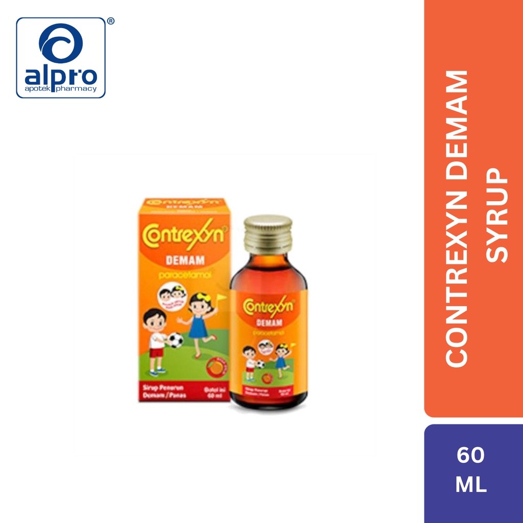 Contrexyn Demam Syrup 60Ml Rasa Jeruk/ Sirup Parasetamol/ Obat Penurun Demam Anak