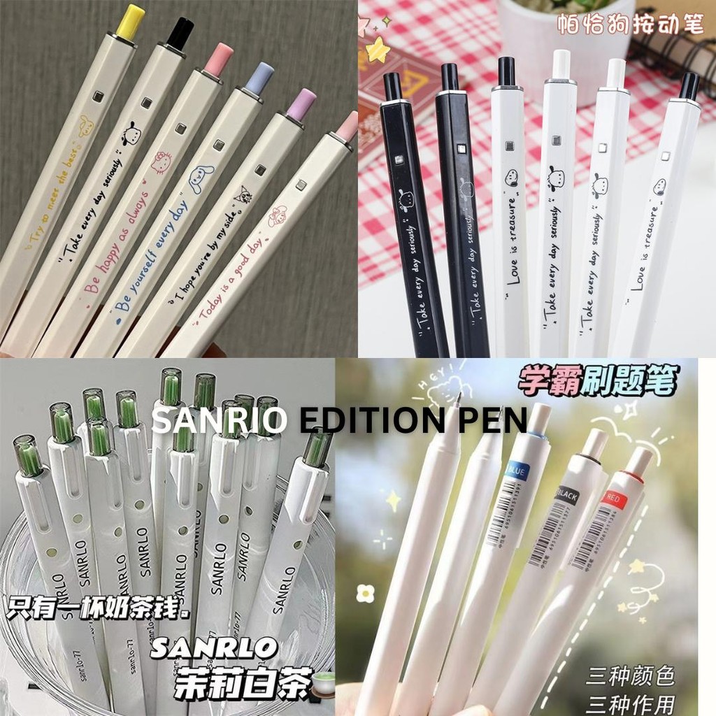 

Pulpen Gel Pen Cetek Warna Hitam SANRIO EDITION Pena Office Stationery Pen Ballpoint