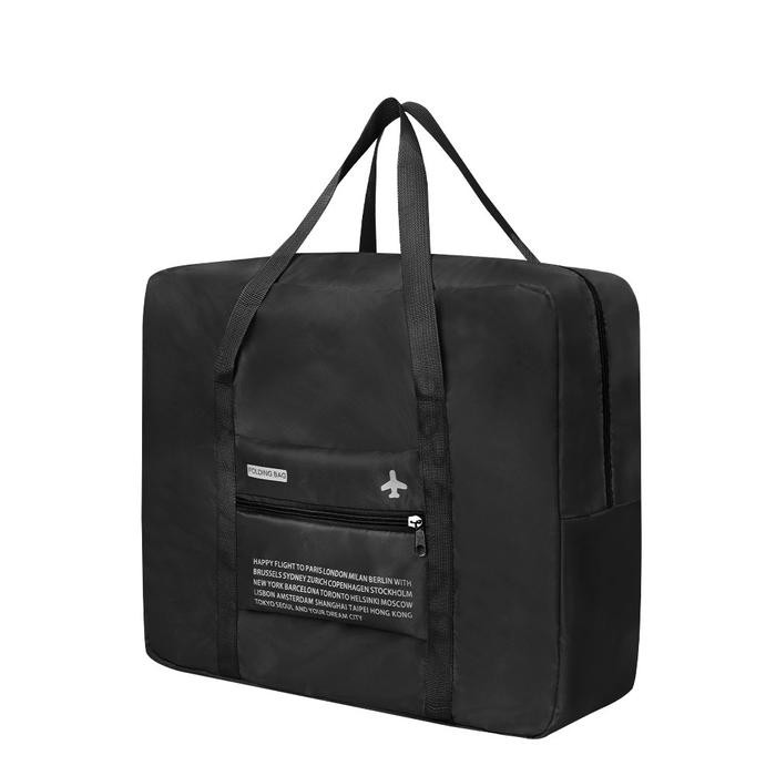 New Travel Bag Tas Travel Praktis untuk Tempat Bawa Baju Pakaian Bepergian Mudik Ukuran Besar - Blac