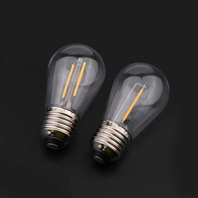 S14 Plastics Led Bulb E27/E26 3V 120V Warm White 2W 1W Shatterproof Lamp Bulbs For String Light  ris