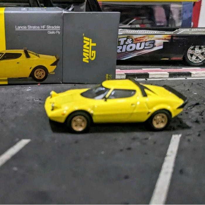 EX99... Diecast Mini GT Lancia Stratos HF Stradale Giallo Fly no 771