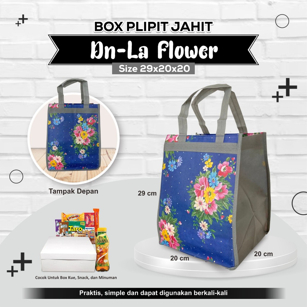 

[LUSINAN] Tas Kotak Nasi Bahan Spunbond Tebal Jahit Tas Syukuran Tas Hajatan Nasi Kotak Tas Berkat Ukuran 29X20X20