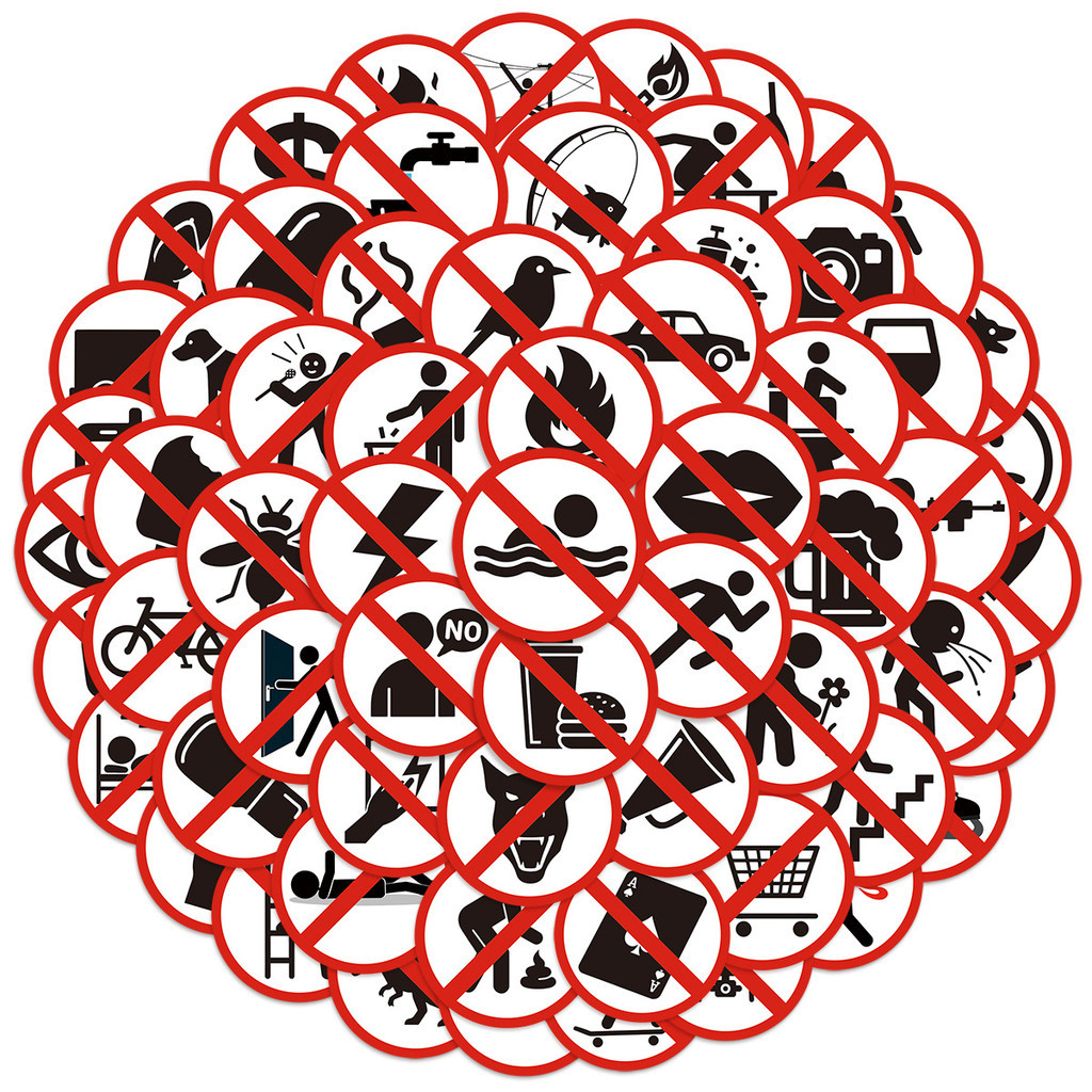 

63PCS Adorable Forbidden Icon Stickers - Playful Waterproof Decals to Brighten Devices, Planners(Anime Worlds Store)