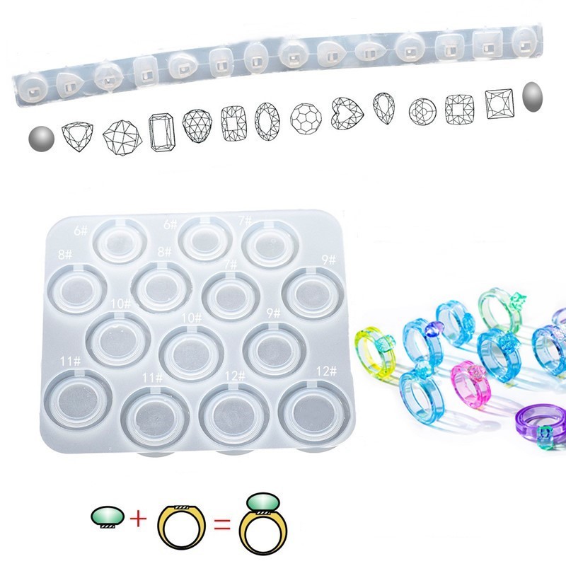 

SNASAN Silicone Mold For Ring Finger Ring Jewelry Making DIY Tool Casting Mold Crafts UV Epoxy Resin Silicone Mould Handmade