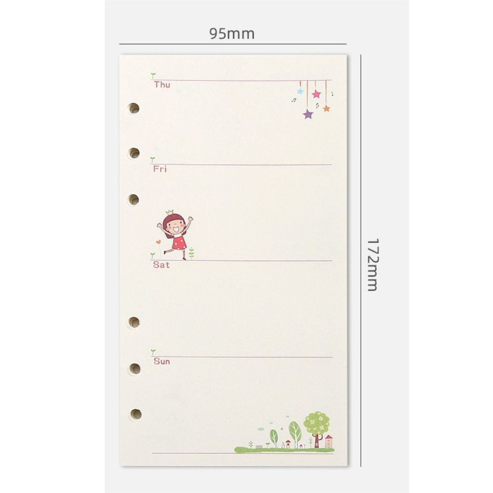 

A6 Loose Leaf Notebook Refill To Do List 6 Holes Spiral Binder Inner Page Monthly Weekly Daily Planner Agenda School Office