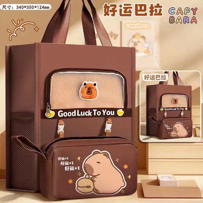 Tas Les Capybara Tas Les Anak Tas Multifungsi Tas Bahu Tas Selempang Les Kursus Tote Bag Tutor Bag