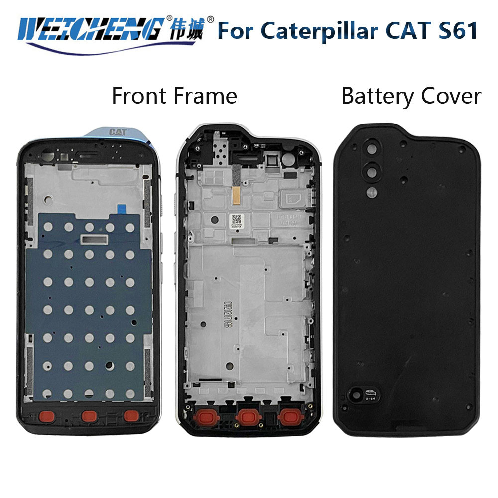 For Caterpillar Cat S61 S 61 Phone Front Frame Housing No LCD Repair Parts For Caterpillar Cat S61 B
