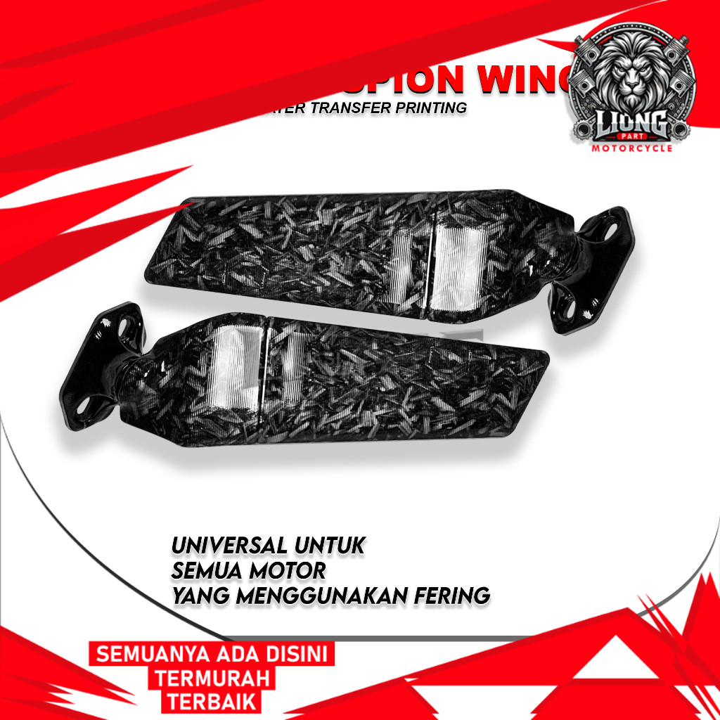 LIONGPART - SPION WINGLET CARBON FORGED STEALTH MODEL RIZOMA KARBON F22 R ZX25R NINJA 250FI KARBU CB