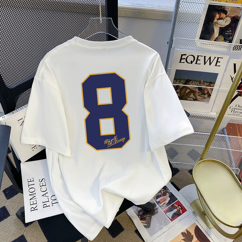 T-shirt Oversize Number 8 | Kaos Hitam