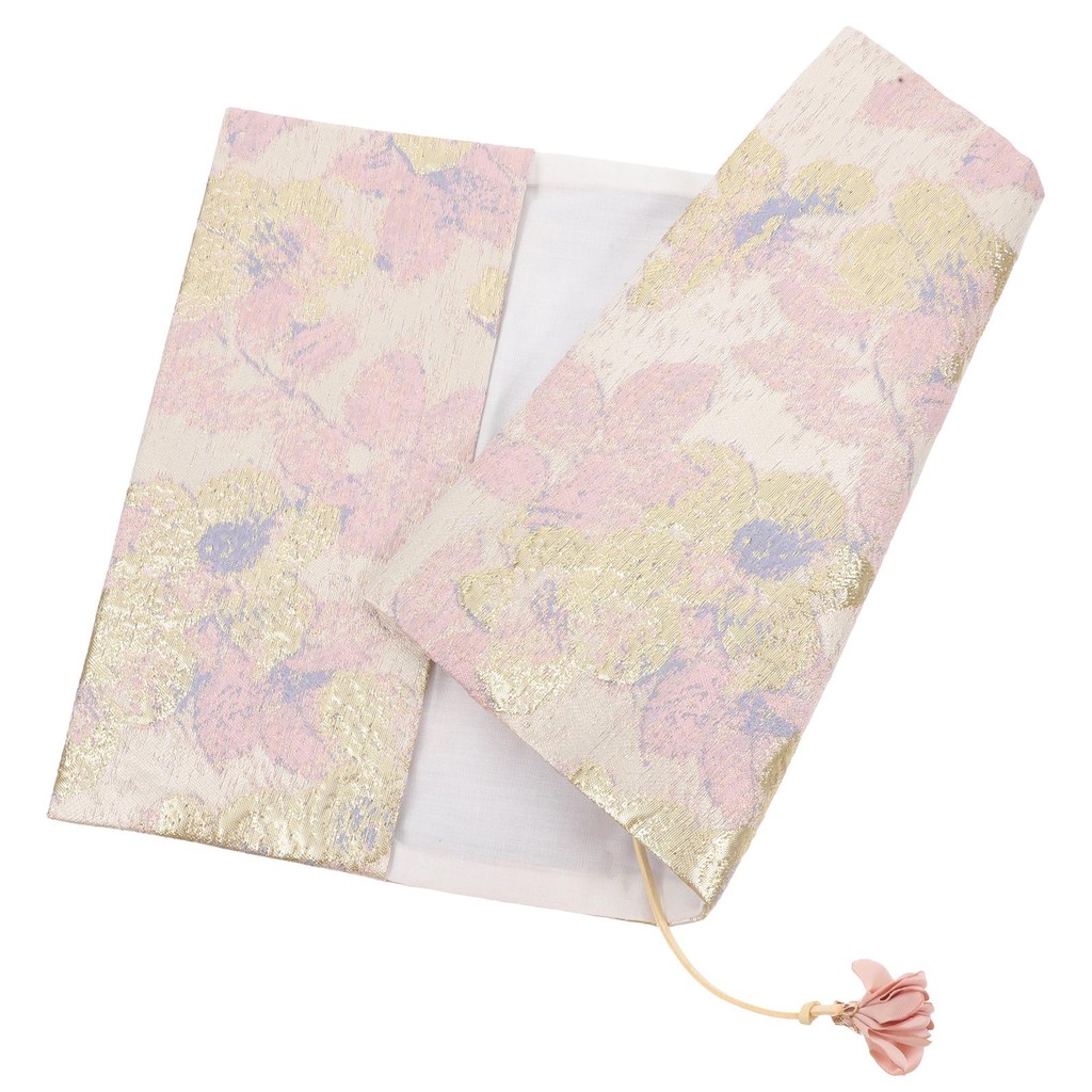 

Fabric Book A5 Floral Book Cover Satin Protective Sleeve for Textbooks Journals Adjustable Fit Large Notebook