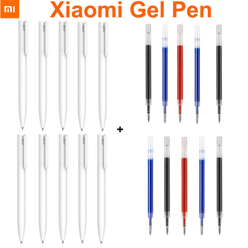 

Original Xiaomi Mi Gel Pen Mijia Pen 0.5mm Signing Pen Writing Smooth Switzerland Refill MiKuni Japan Ink Black Refill Pen