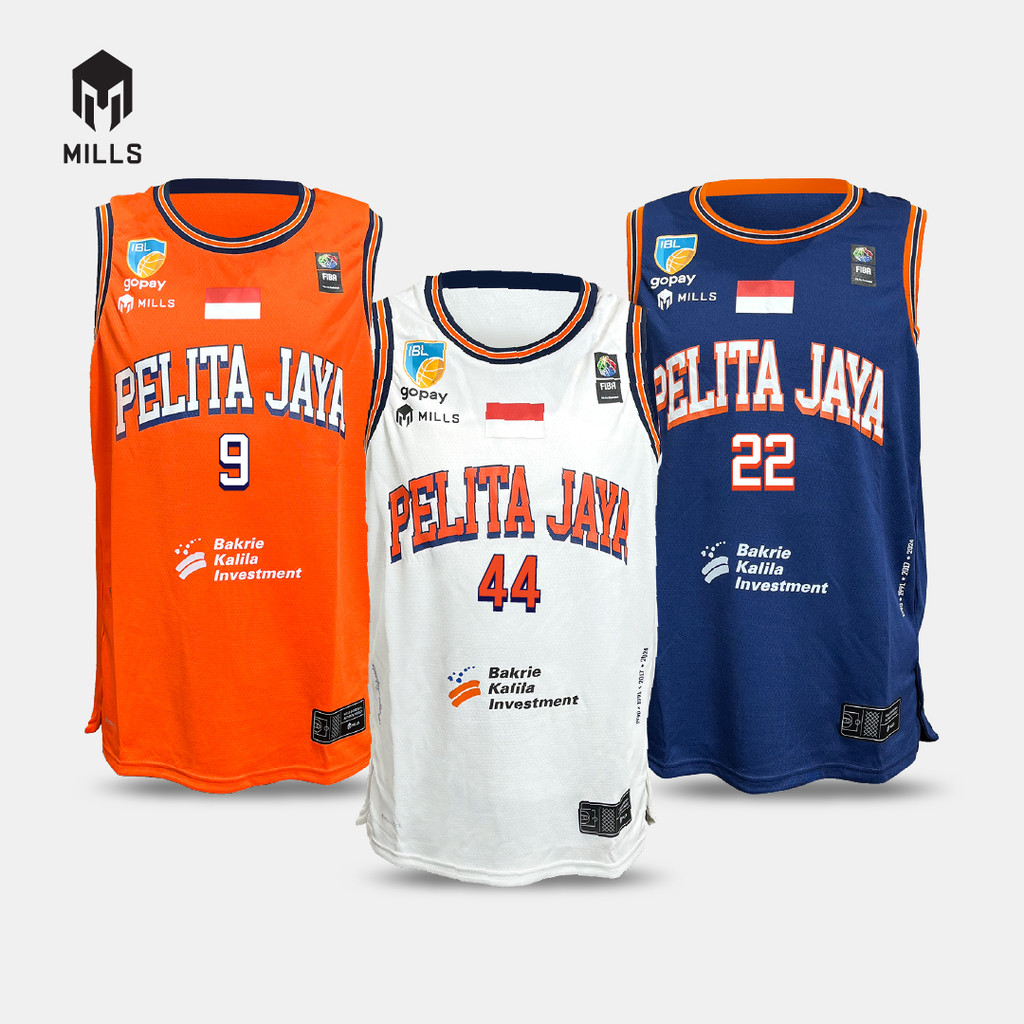 MILLS NAMESET JERSEY PELITA JAYA BASKETBALL ( HANYA NAMA DAN NOMOR SAJA )