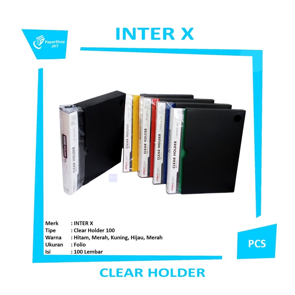

Inter X Clear Holder Folio Isi 100 Lembar + Cover Box Tebal
