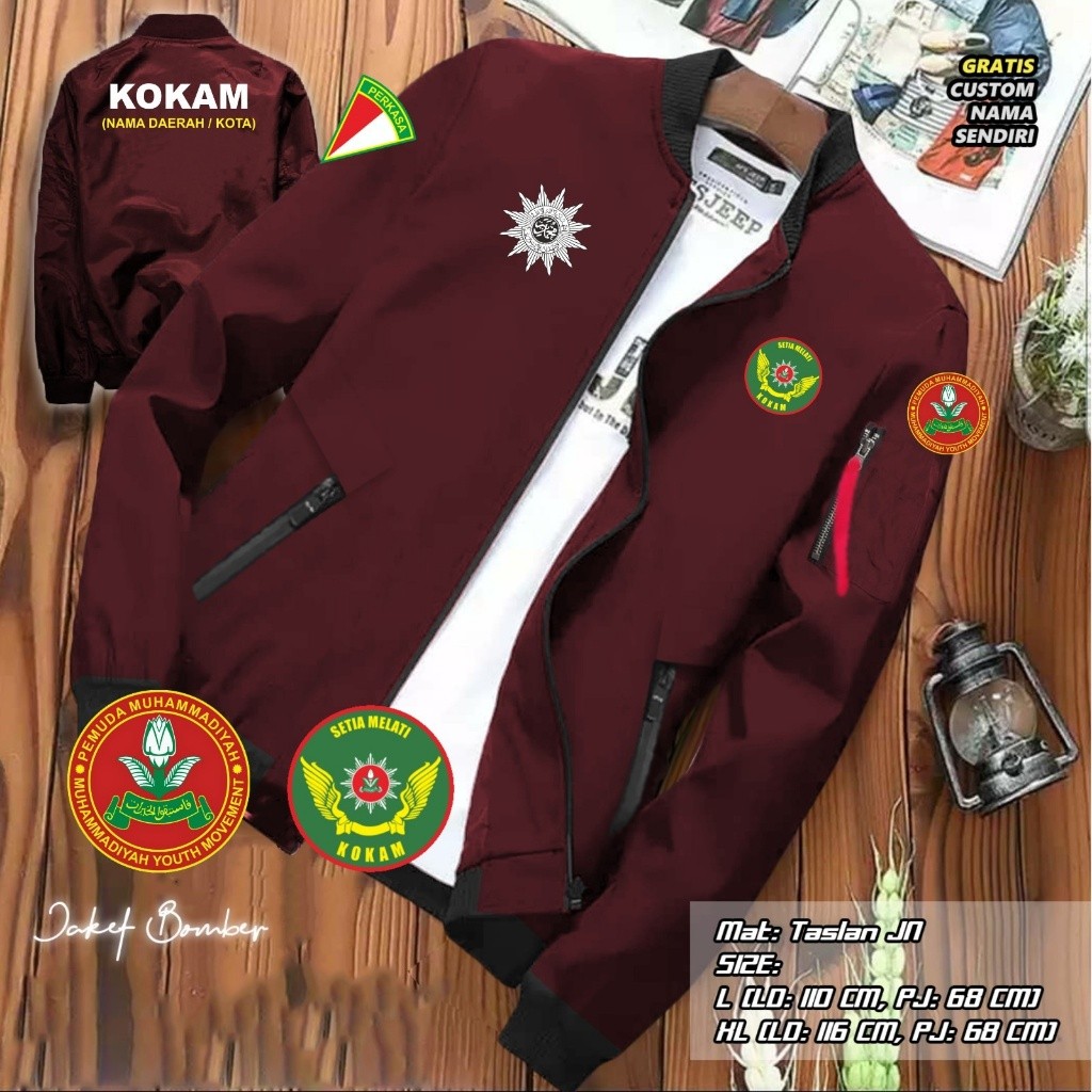 jaket BMBER KOKAM MUHAMMADIYAH / JAKET BOLAK BALIK  KOKAM MUHAMMADIYAH TERBARU / JAKET PRIA WANITA K