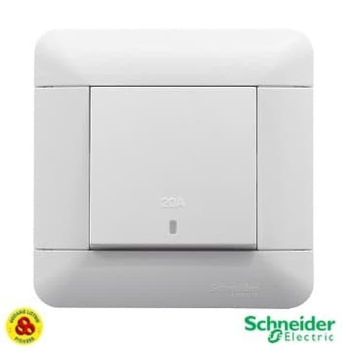 Schneider Saklar Water Heater With Indicator Lamp 1G Arcato E8131D45N_WE 1 Gang 45Amp White
