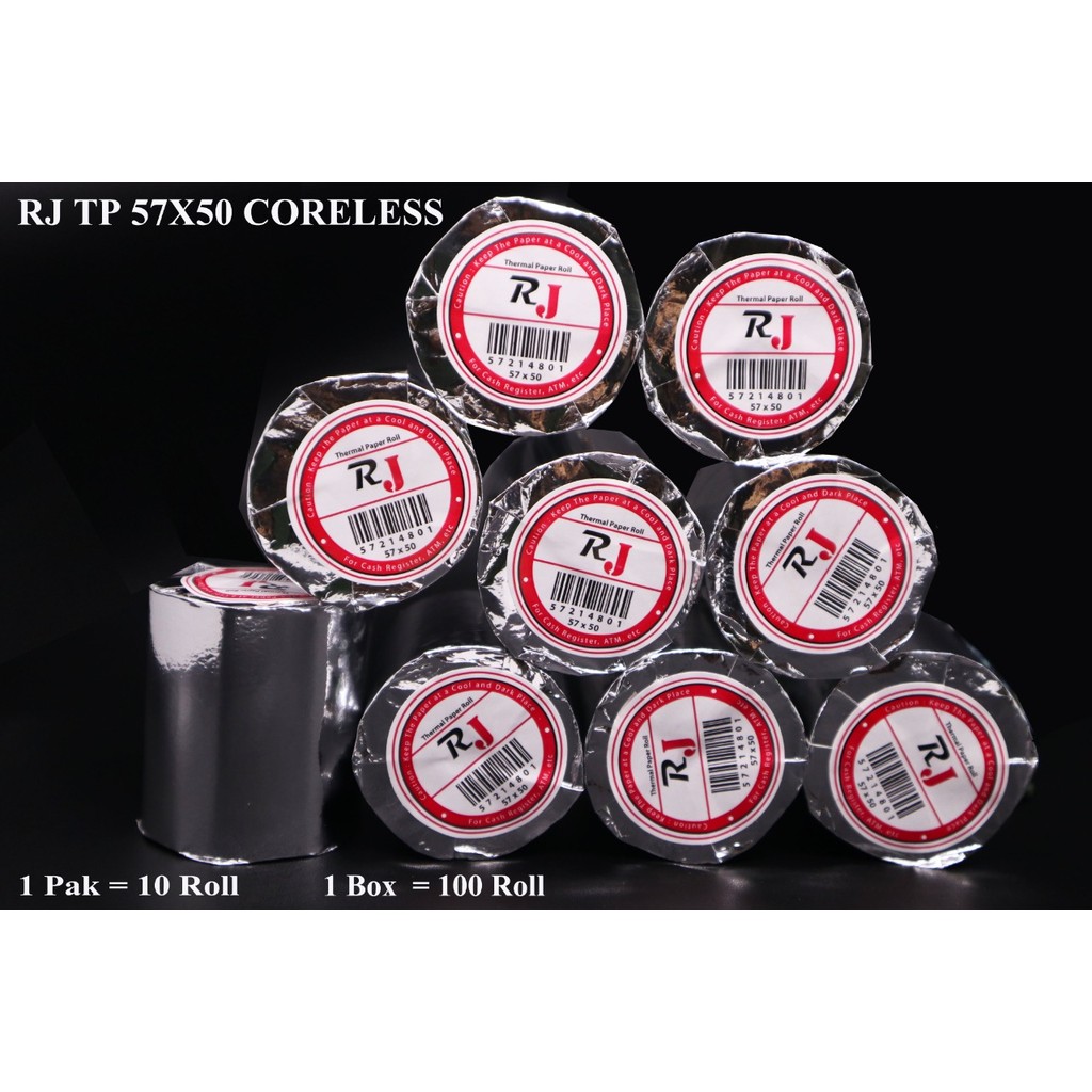 

Kertas Kasir / Kertas Thermal RJ 57x50 Coreless @10 Roll