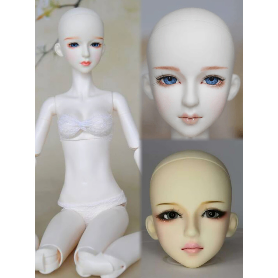 Customized 1/3  BJD Doll 60cm Plastic joint moveable doll  Handmade doll white skin