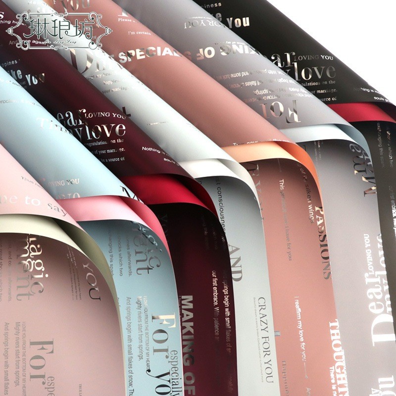 

[ 20 LEMBAR ] Flower Wrapping Paper Bi Color Cellophane Pastel Kertas Buket Bunga Dua Warna KB6082