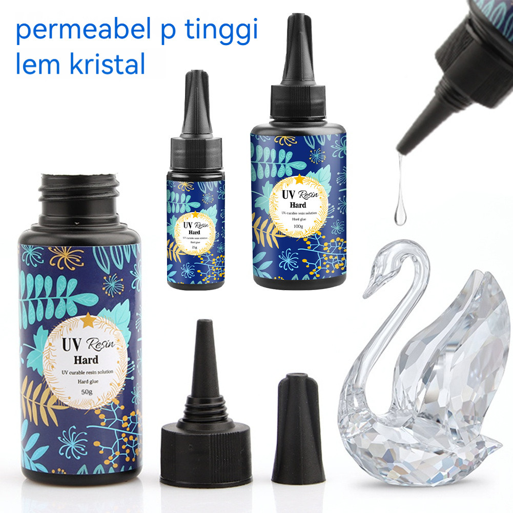 

Resin UV Bening/DIY Resin Clear/UV Resin Hard/Resin Ultraviolet Untuk Craft DIY - 25/50/100g Odorless