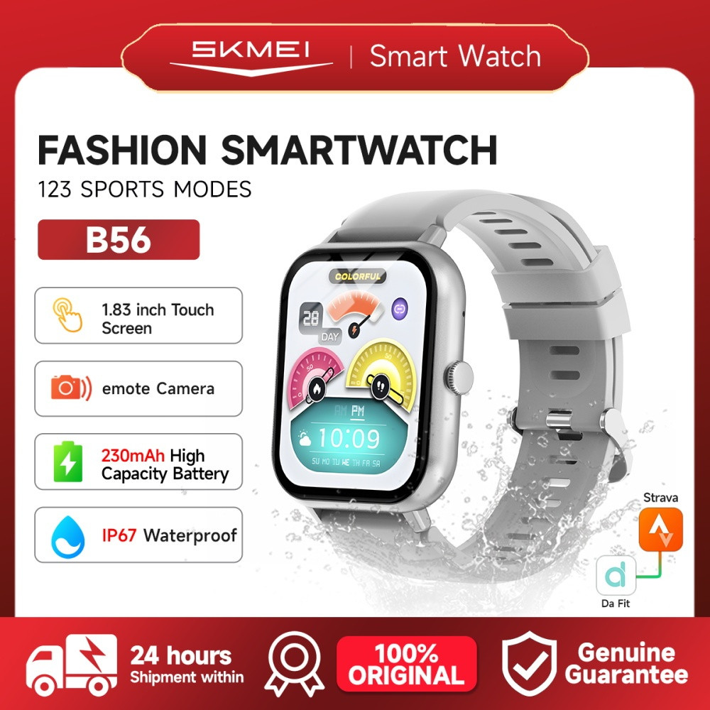 [PROMO] SKMEI Smartwatch B56 Jam Tangan Smartwatch Pria IP67 Waterproof | Bluetooth Call | Wallpaper