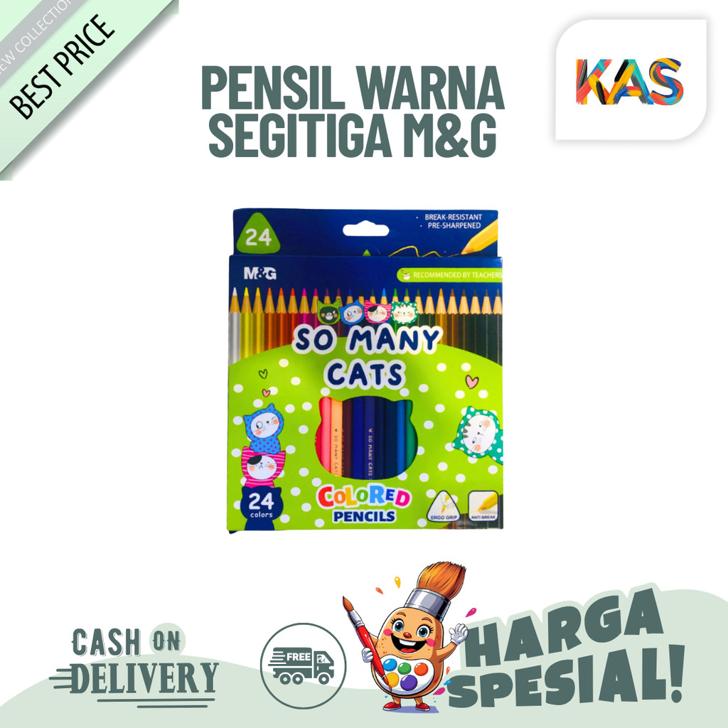 

Pensil Warna Segitiga M&G So Many Cat 12, 24, 36, Warna #AWP343A1 #AWP343A2 #AWP343A3