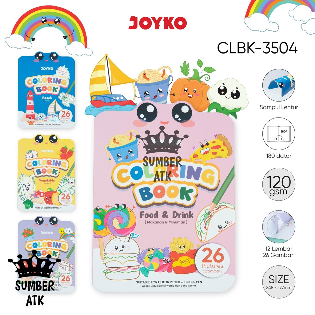 

Buku Mewarnai JOYKO Coloring Book CLBK-3504