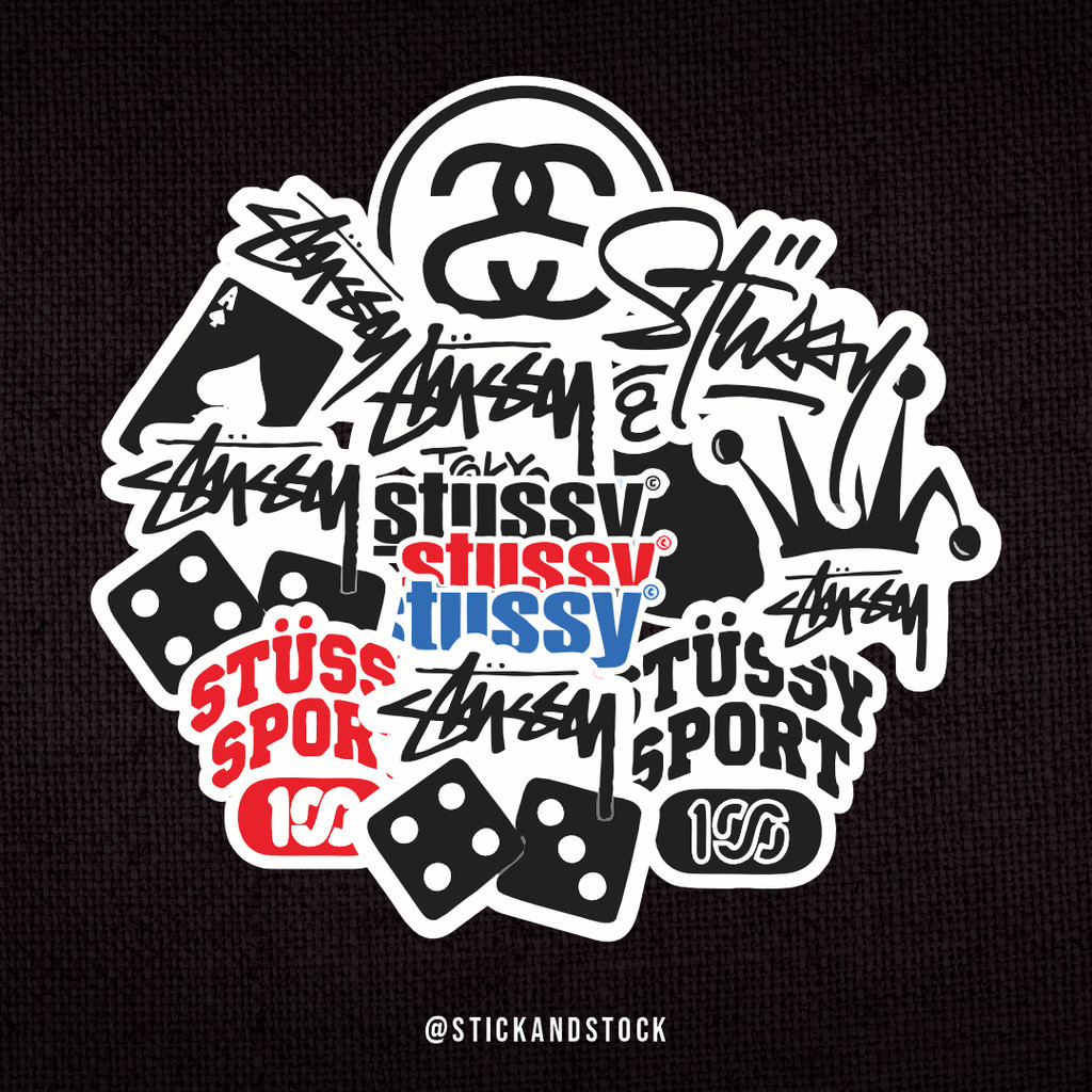 

Sticker Pack Global Brand Stussy 1 | Sticker Tumbler | Sticker Hp Laptop Helm Motor