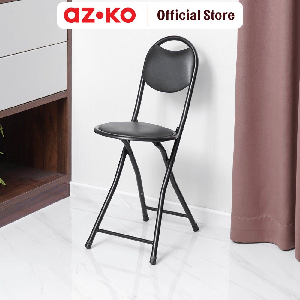 AZKO Soleil Kursi Lipat - Hitam Foldable Multifunction Chair House Furniture Tempat Duduk Lipat