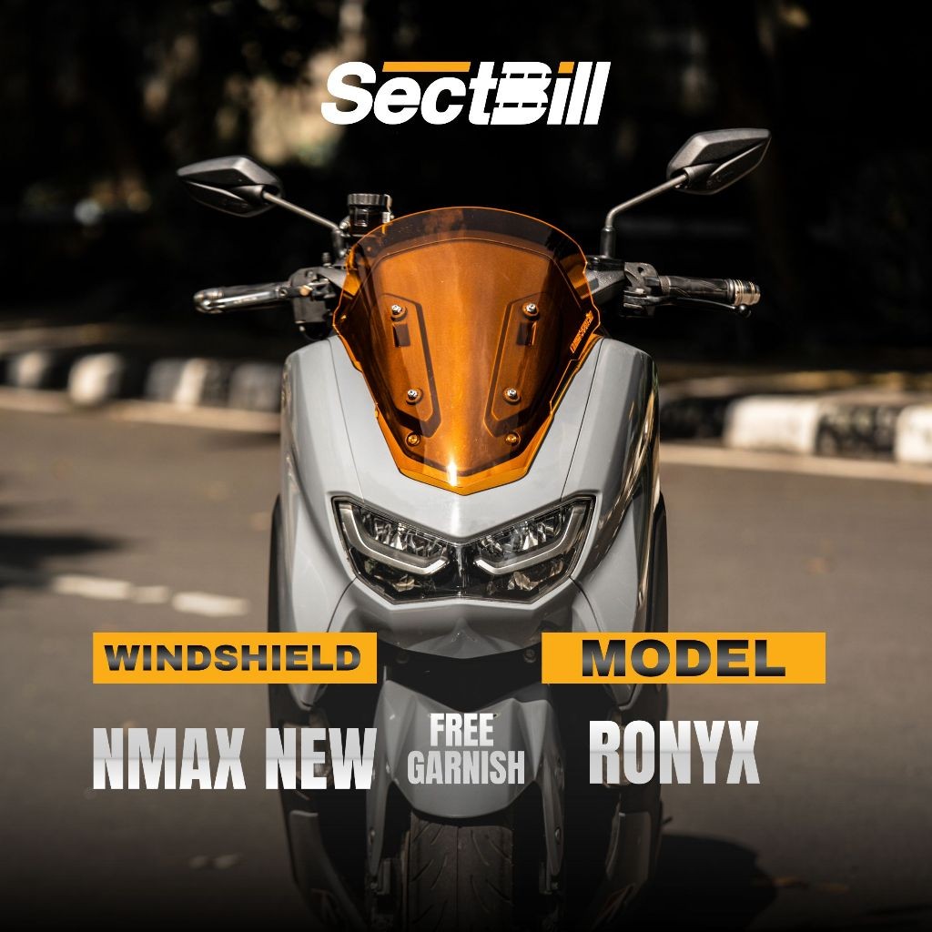Aksesories Motor Windshield YAMAHA NMAX NEW - RONYX MERK SECTBILL