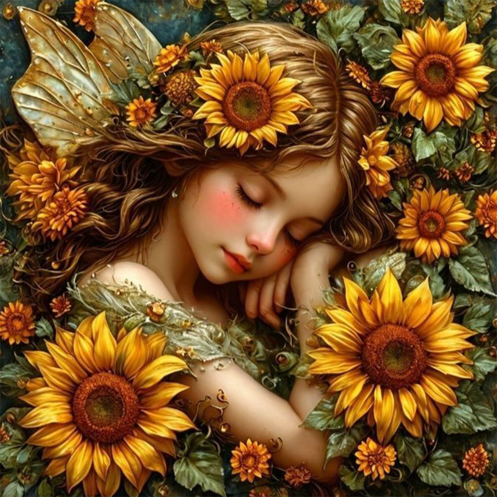 

1pc DIY Paint by Number Kit Girl Frameless Canvas Wall Art Gift Idea 40x40cm