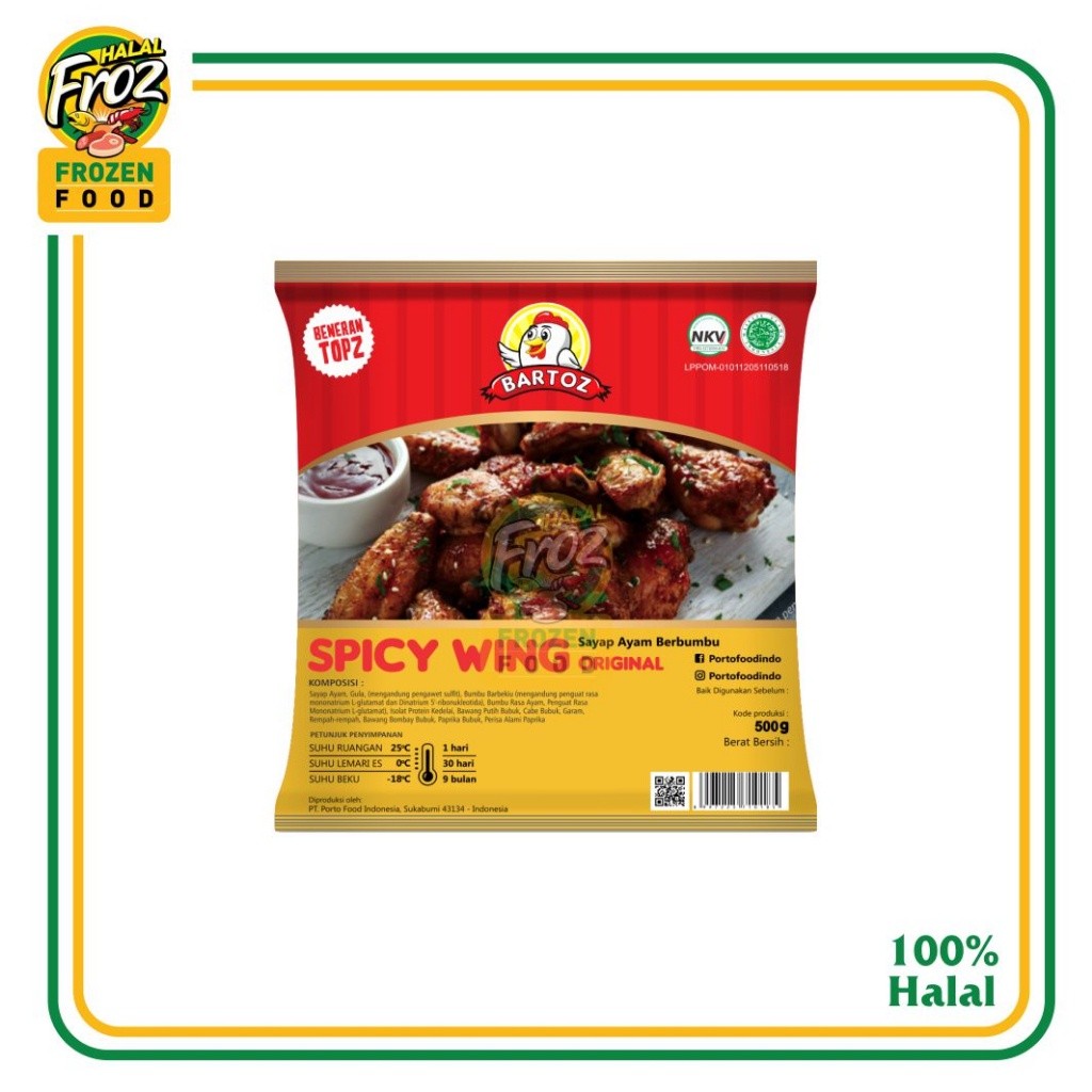 

Bartoz Spicy Wings 500gr HFPRS