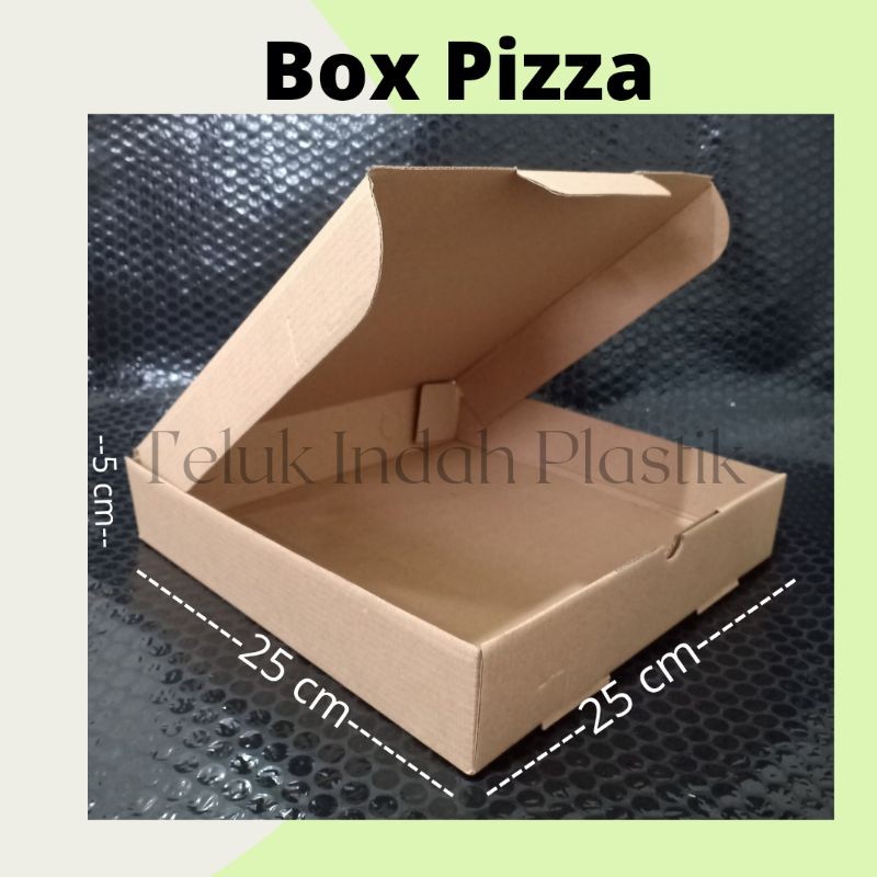 

(10 pcs) Box Pizza Diecut 25x25x5 / Kardus Box Karton 25 x 25 x 5