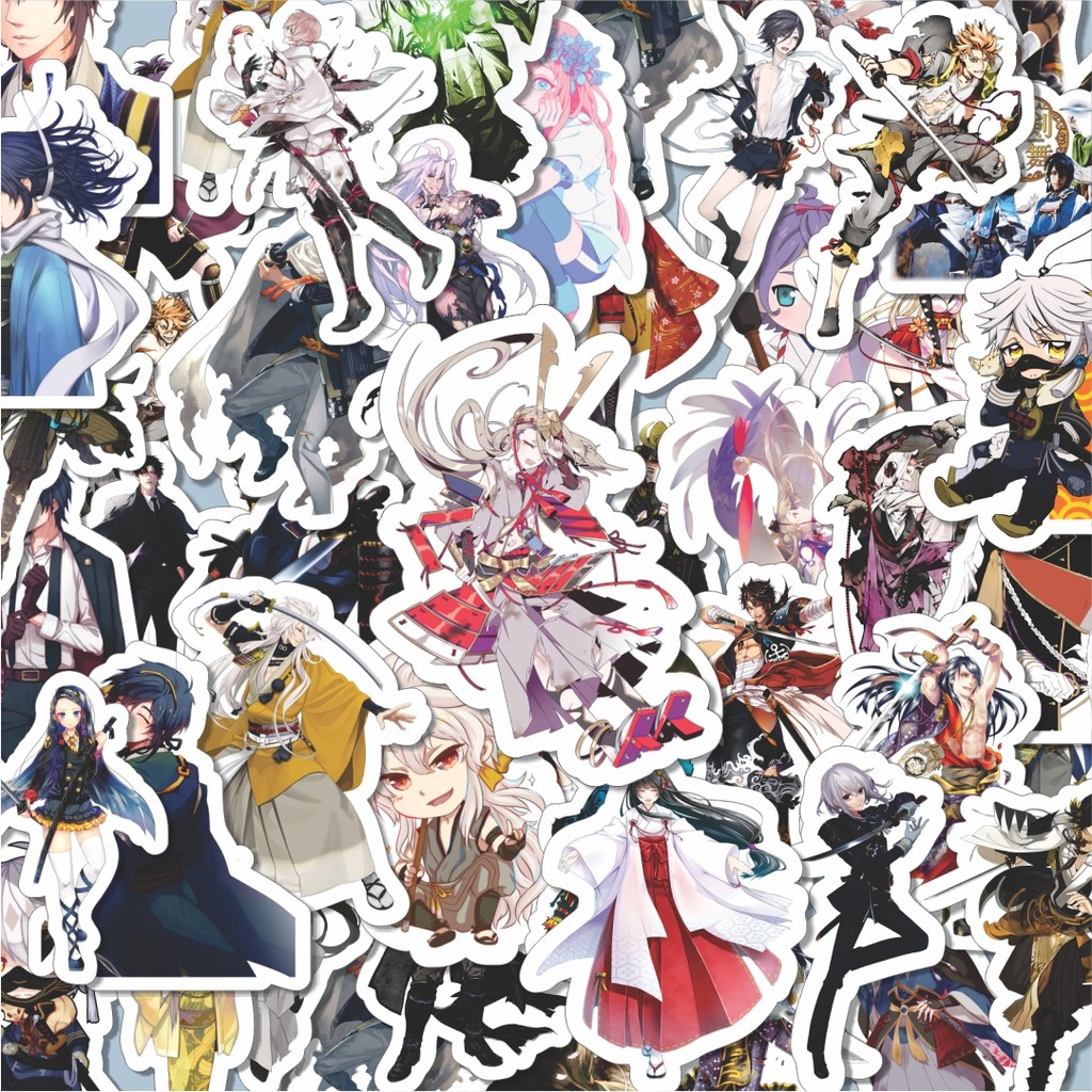 

100PCS Lucu Stiker Game Series Touken Ranbu Karakter V3 Stiker Aesthetic Stiker Anti Air Stikers Berperekat Waterproof sticker decal buat Motor Helm Buku Journal Koper Casing HP Laptop Botol Minum Hadiah anak