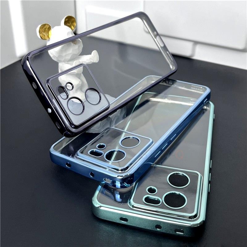 Luxury Plating Bumper Clear Case For Xiaomi Mi 13t Pro 13 T Lite 5g Soft Silicone Transparent Back C