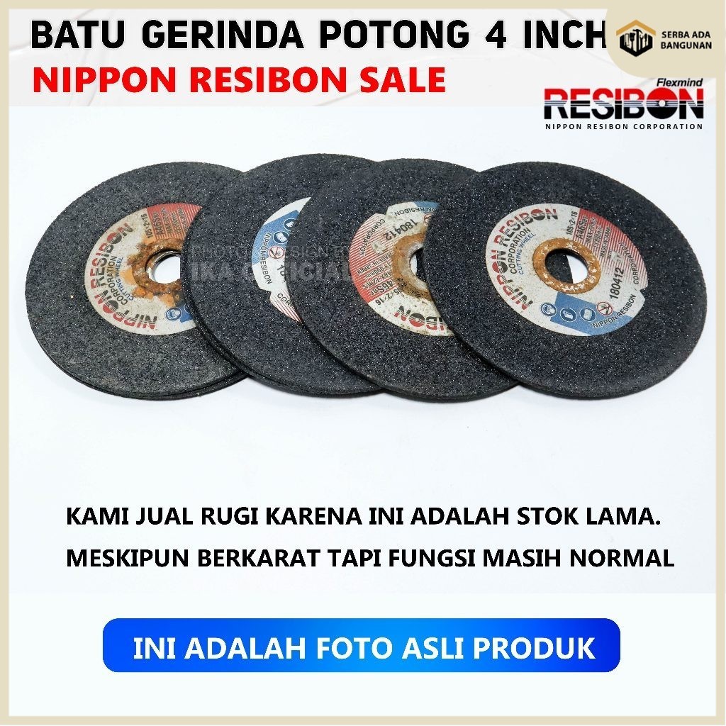 SAB CRAZY SALE Batu Gerinda Potong Nippon Resibon 4" (105X2X16) / Mata Gerinda Nippon Resibon Potong