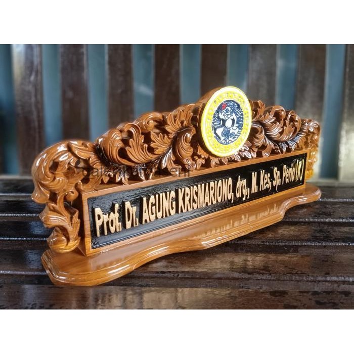 PAPAN NAMA + PAPAN NAMA KAYU JATI + PAPAN NAMA MEJA UKIR