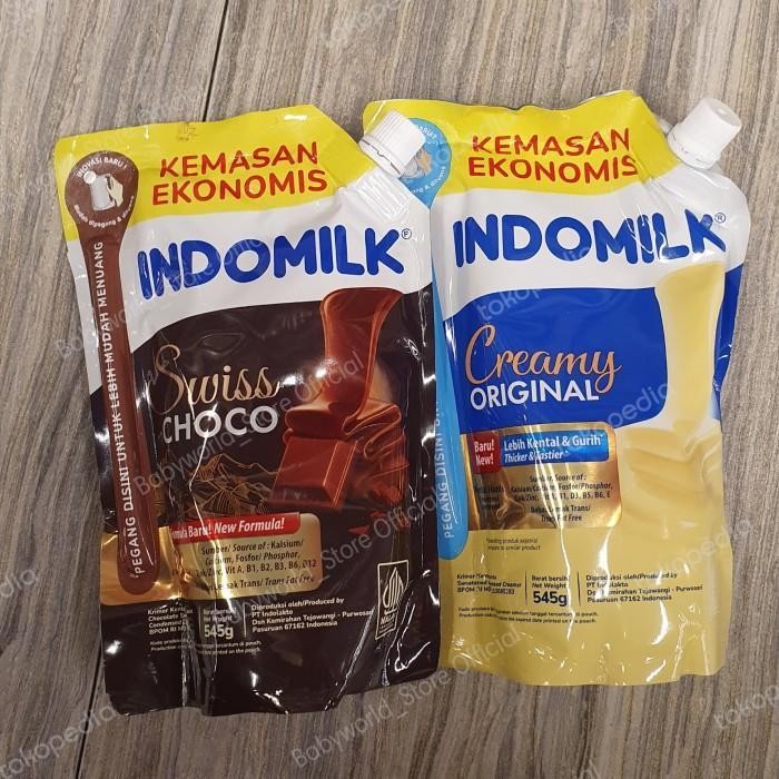 

Indomilk Susu Kental Manis Pouch 545gr Rasa CREAMY ORIGINAL / SWISS CHOCO