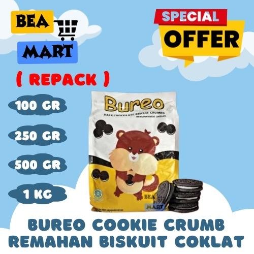 

Bureo Cookie Crumb 100gr 250gr 500gr 1kg | Remahan Biskuit Coklat Untuk Topping / Dark Chocolate Biscuit Cookies Crumbs Repack 100 250 500 gr gram 1 kg