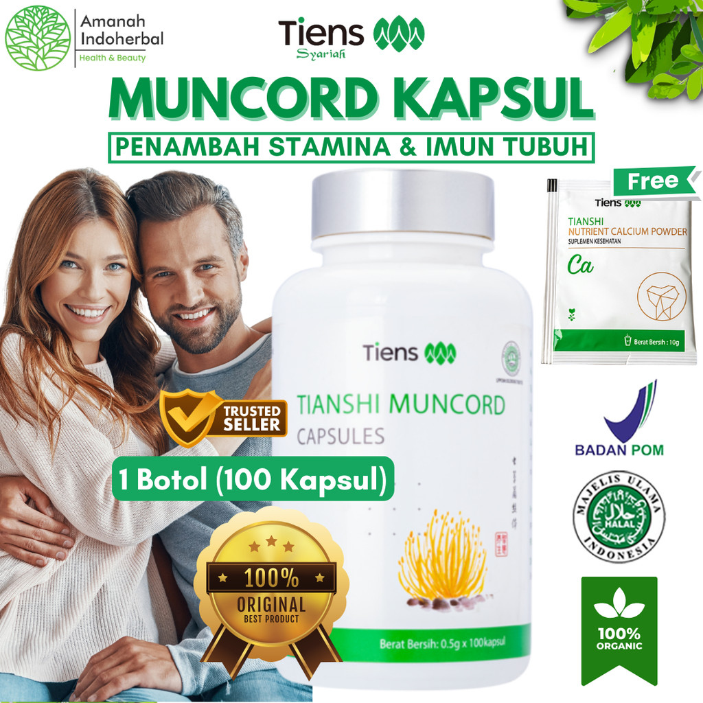 Tiens Muncord Cordyceps Mycelium 500 mg Peningkat Imunitas Tubuh Daya Tahan Tubuh Penambah Stamina 1