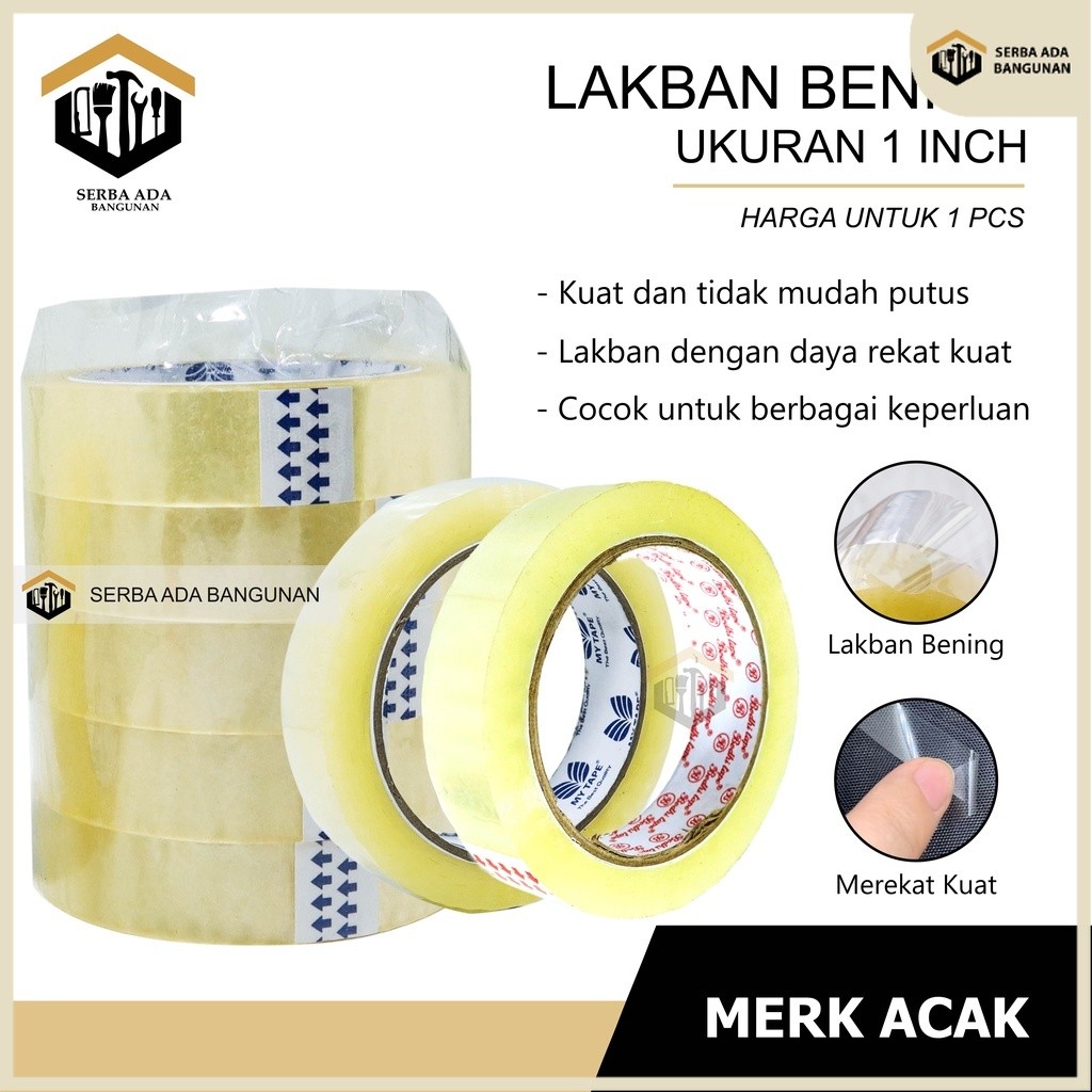 

SAB ISOLASI BENING 1" INCH 24MM X 100Y BODHI TAPE LAKBAN BENING ISOLASI BENING