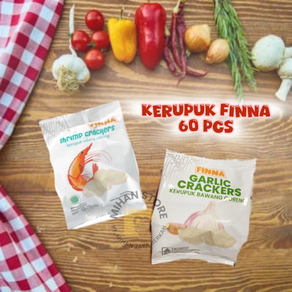 

Finna Kerupuk Udang & Bawang Matang 10 Gr (Paket 60 Pack)