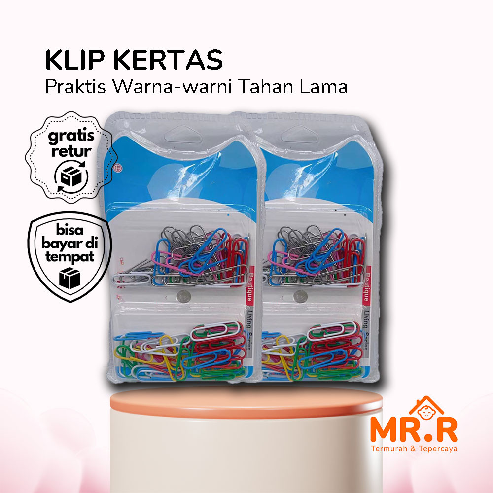 

Paper Clip Anti Karat Serbaguna Klip Kertas Warna Pelangi Klip Kertas Organizer Isi Banyak Stationery Unik