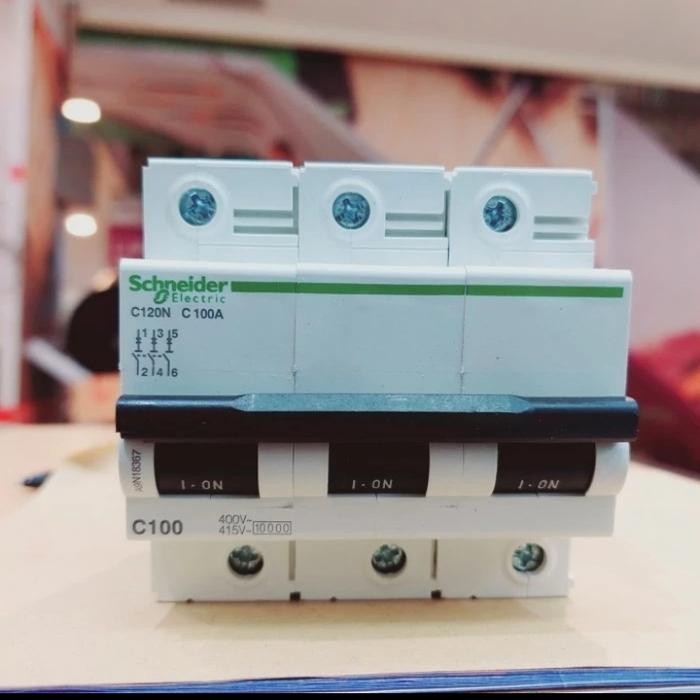 MCB C120N 3P-100A 10kA Schneider New Mcb 100A Original