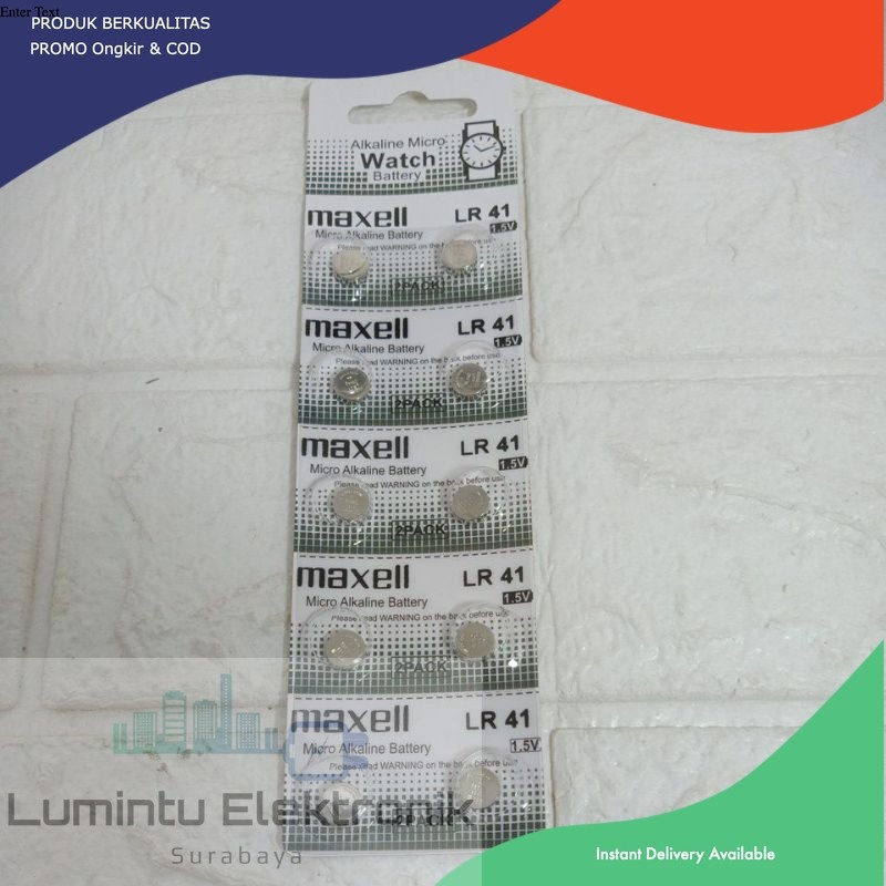 Baterai LR41 Maxell ori