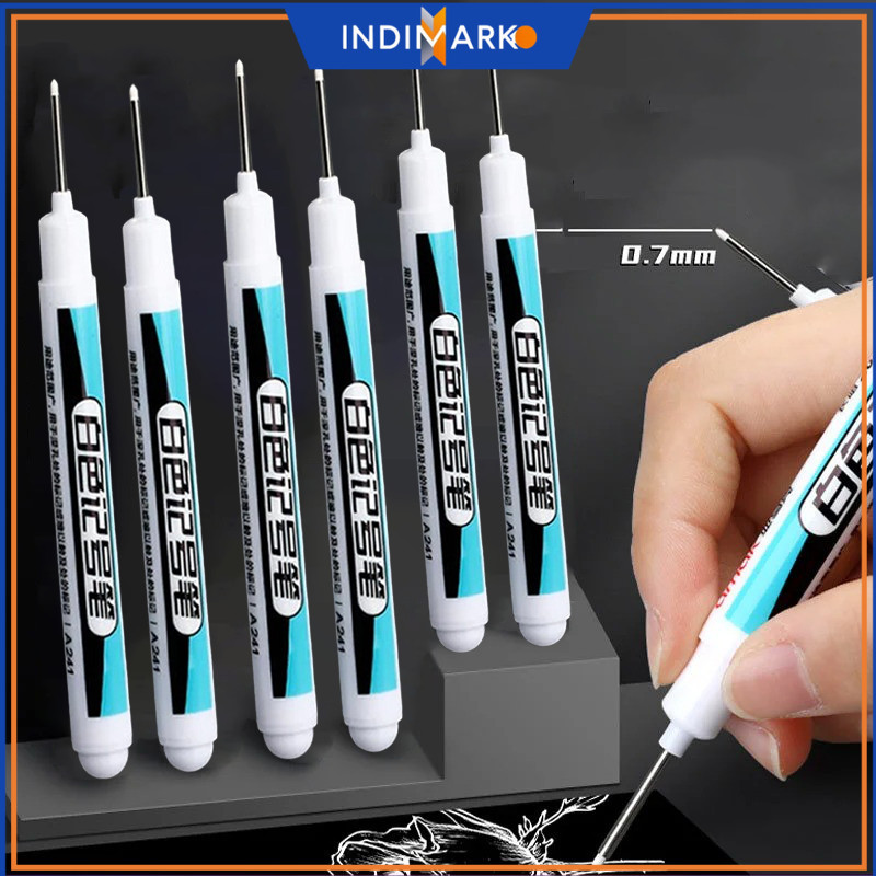 

Amak Spidol Permanen Waterproof Long Nib Marker 0.7mm 10 PCS - A241